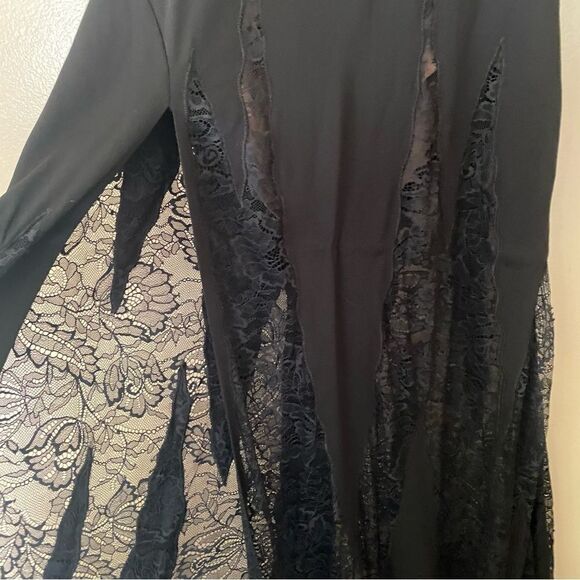 Retrofete Evangeline Dress black corset lace up maxi high slit gown bustier XS - Picture 15 of 16